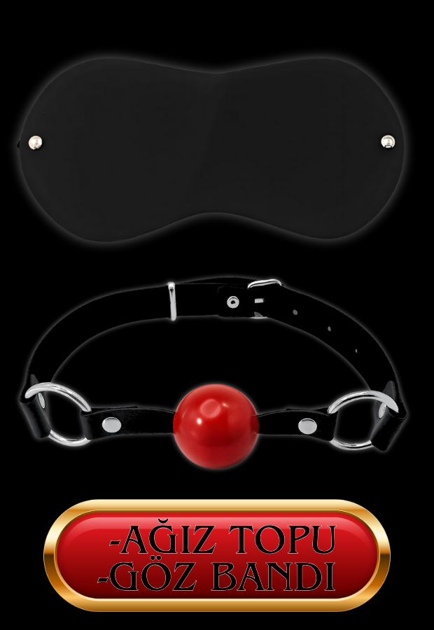 8 Parça Fantazi Seti | Kırmızı Peluş İç Yüzeyli Kelepçe,Maske, Kırbaç ve Aksesuarlar