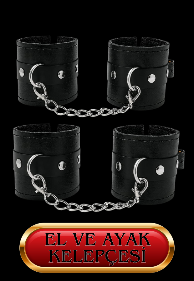 10 Parça Fantazi Seti | Peluş Kelepçe, Zincirli   Maske, Paddle, İp ve Aksesuarlar