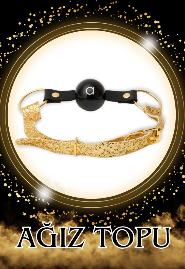 8 Parça Fantazi Seti | Gold Simli Peluş Kelepçe, Zincirli   Maske, Kırbaç ve Aksesuarlar