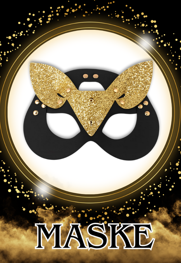 8 Parça Fantazi Seti | Gold Simli Peluş Kelepçe, Zincirli   Maske, Kırbaç ve Aksesuarlar