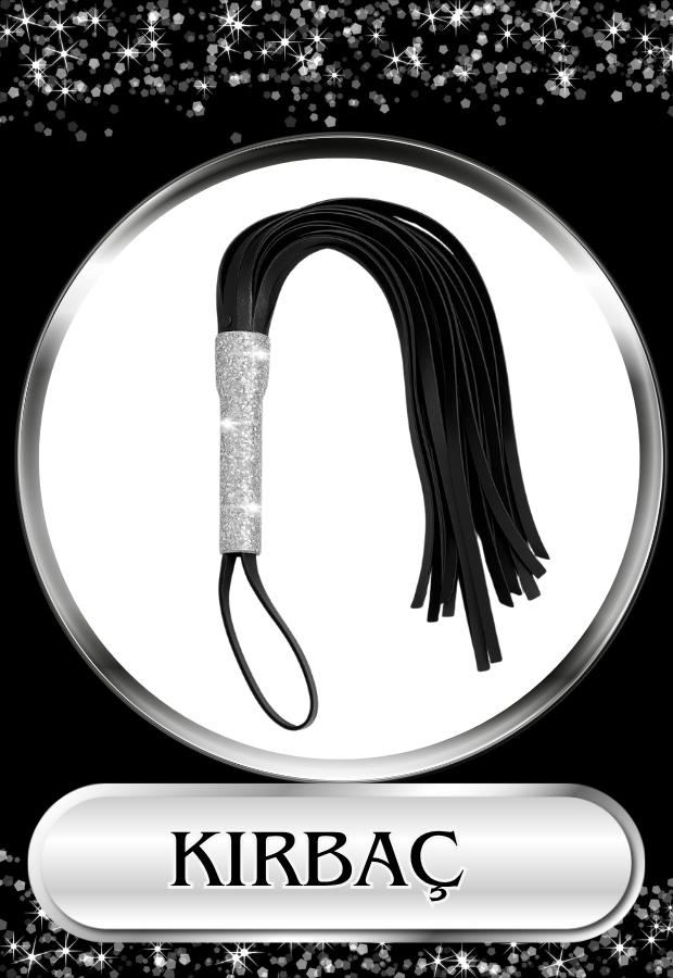 8 Parça Fantazi Seti | Gümüş Simli Peluş Kelepçe, Zincirli   Maske, Kırbaç ve Aksesuarlar