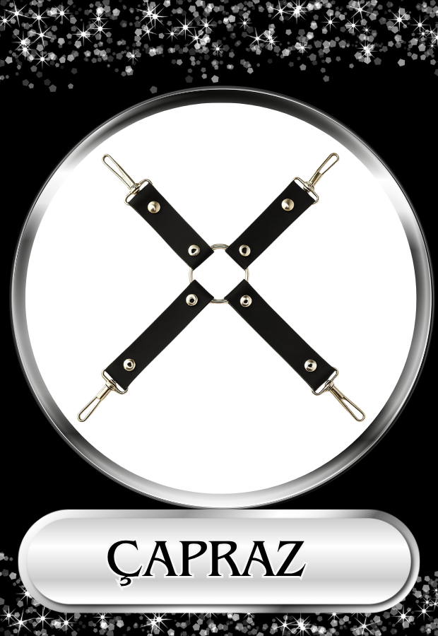 8 Parça Fantazi Seti | Gümüş Simli Peluş Kelepçe, Zincirli   Maske, Kırbaç ve Aksesuarlar