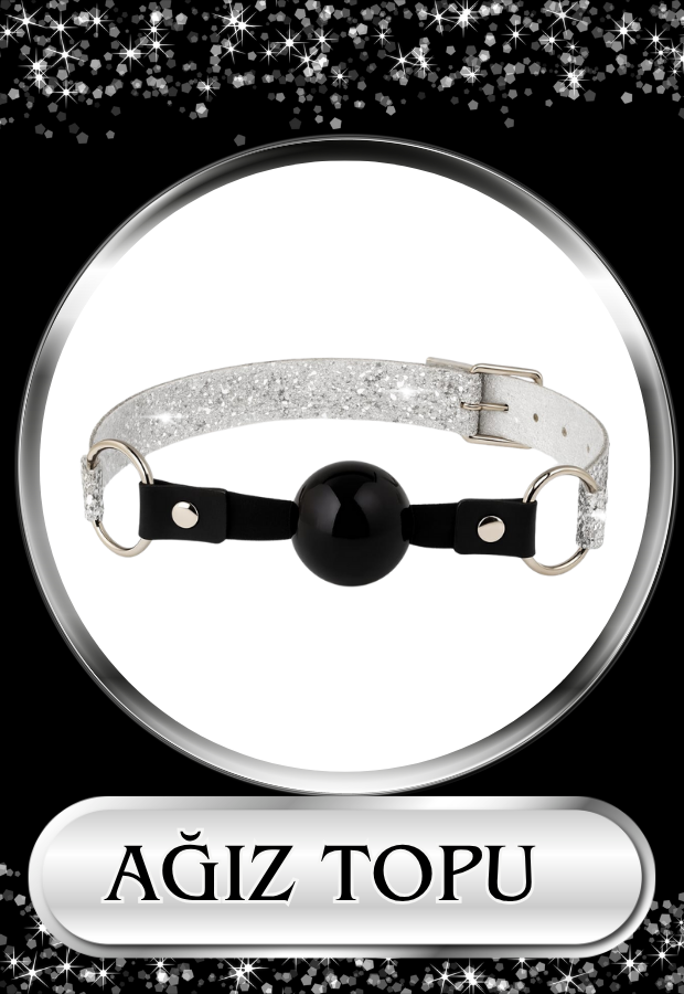 8 Parça Fantazi Seti | Gümüş Simli Peluş Kelepçe, Zincirli   Maske, Kırbaç ve Aksesuarlar