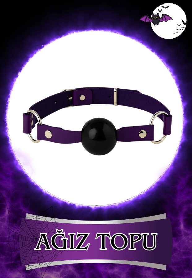 8 Parça Fantazi Seti | Mor Peluş Detaylı Kelepçe, Zincirli   Maske, Kırbaç ve Aksesuarlar