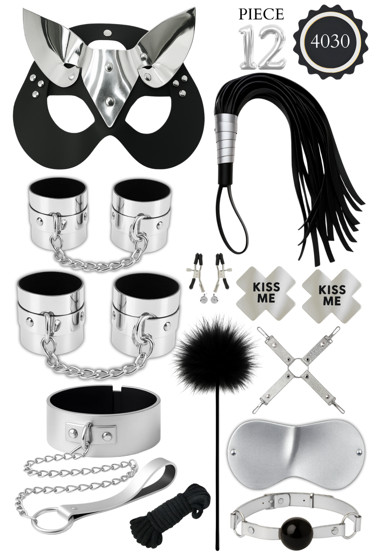 Fantazi Aksesuar Seti – Maske, Kelepçe, Göz Bandı vb.