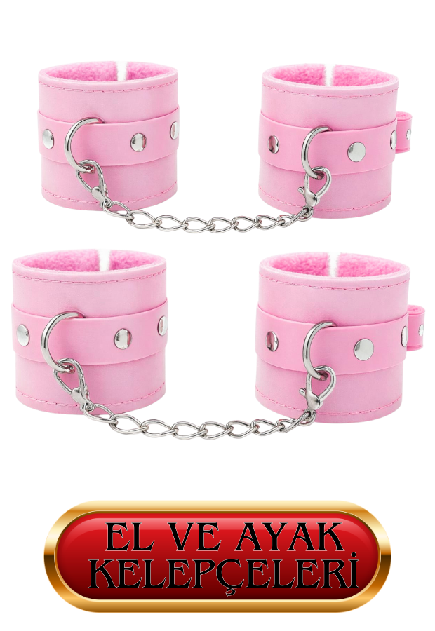 Pembe Fantazi Aksesuar Seti – Maske, Kelepçe vb.