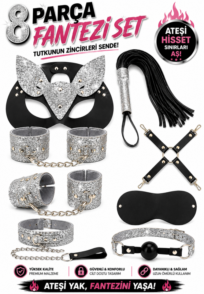 Gümüş Simli Fantazi Maske