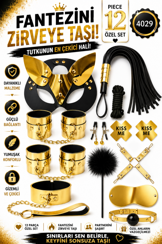 Siyah Altın 12 Parça Fantazi Set
