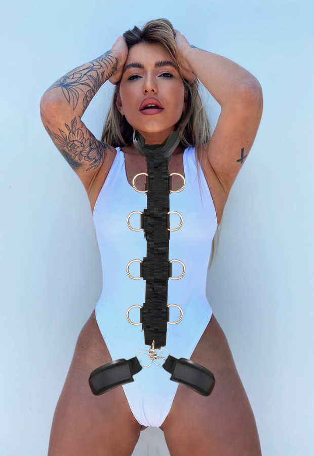 Siyah Zincirli Body Harness